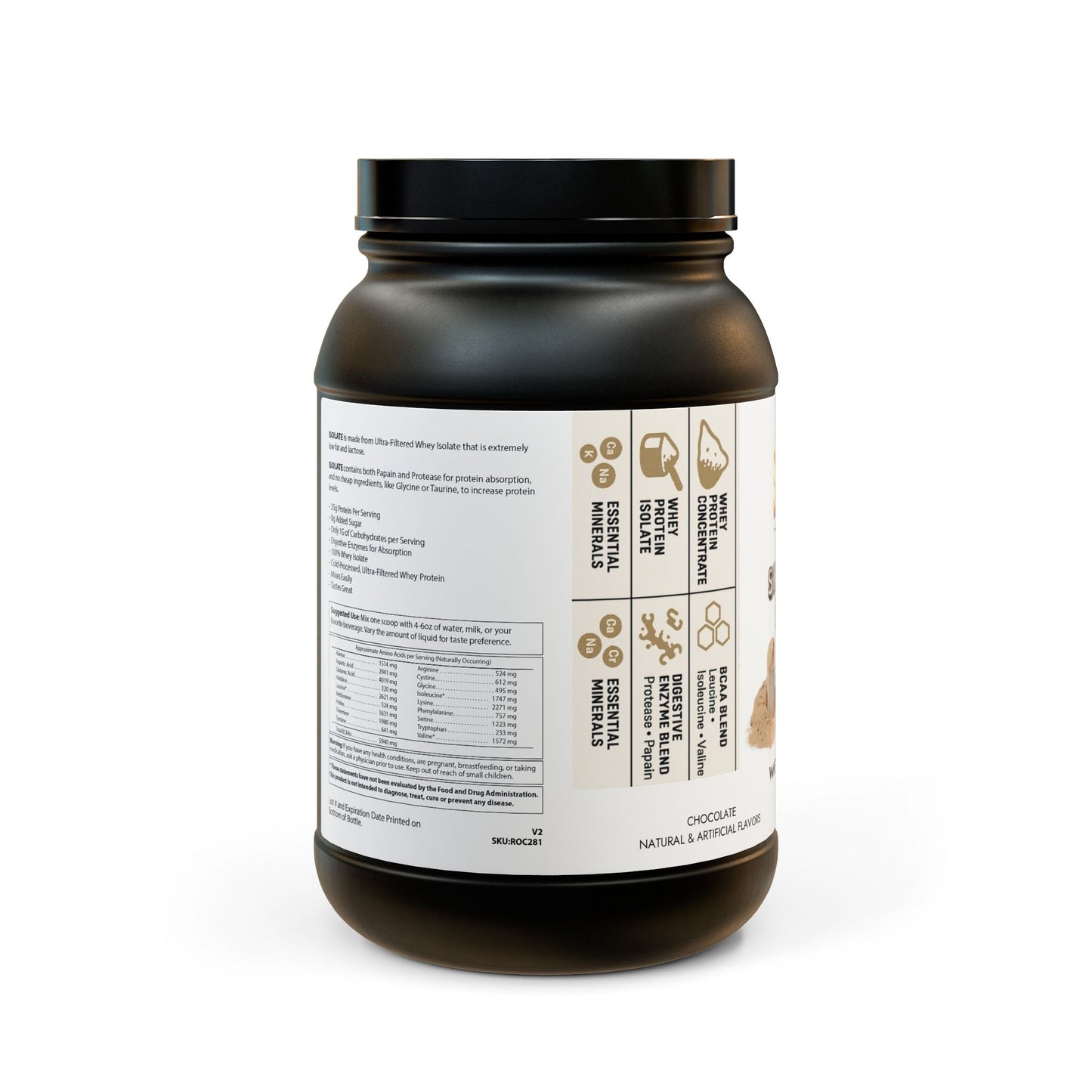 Whey Isolate Protein Supplement Sherve (907g, 2lb)