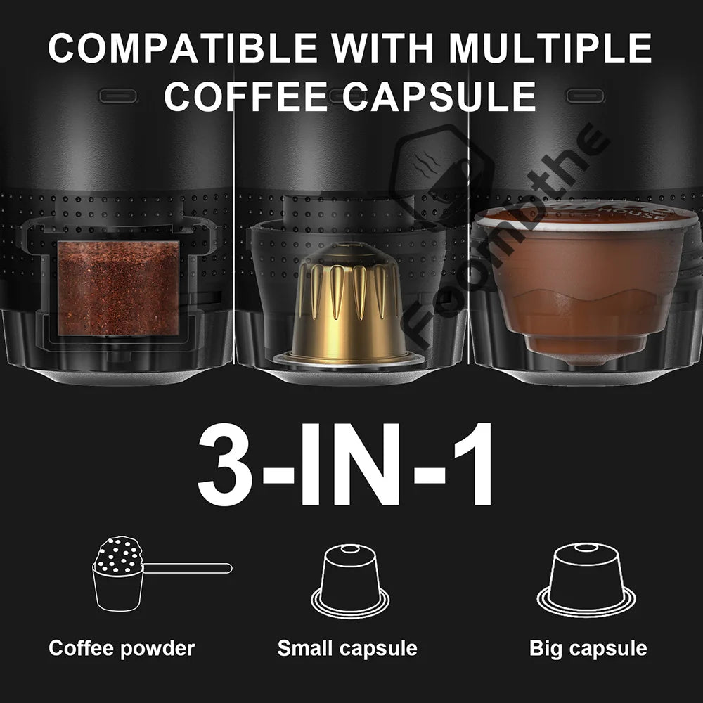3-in-1 portable and camping espresso machine