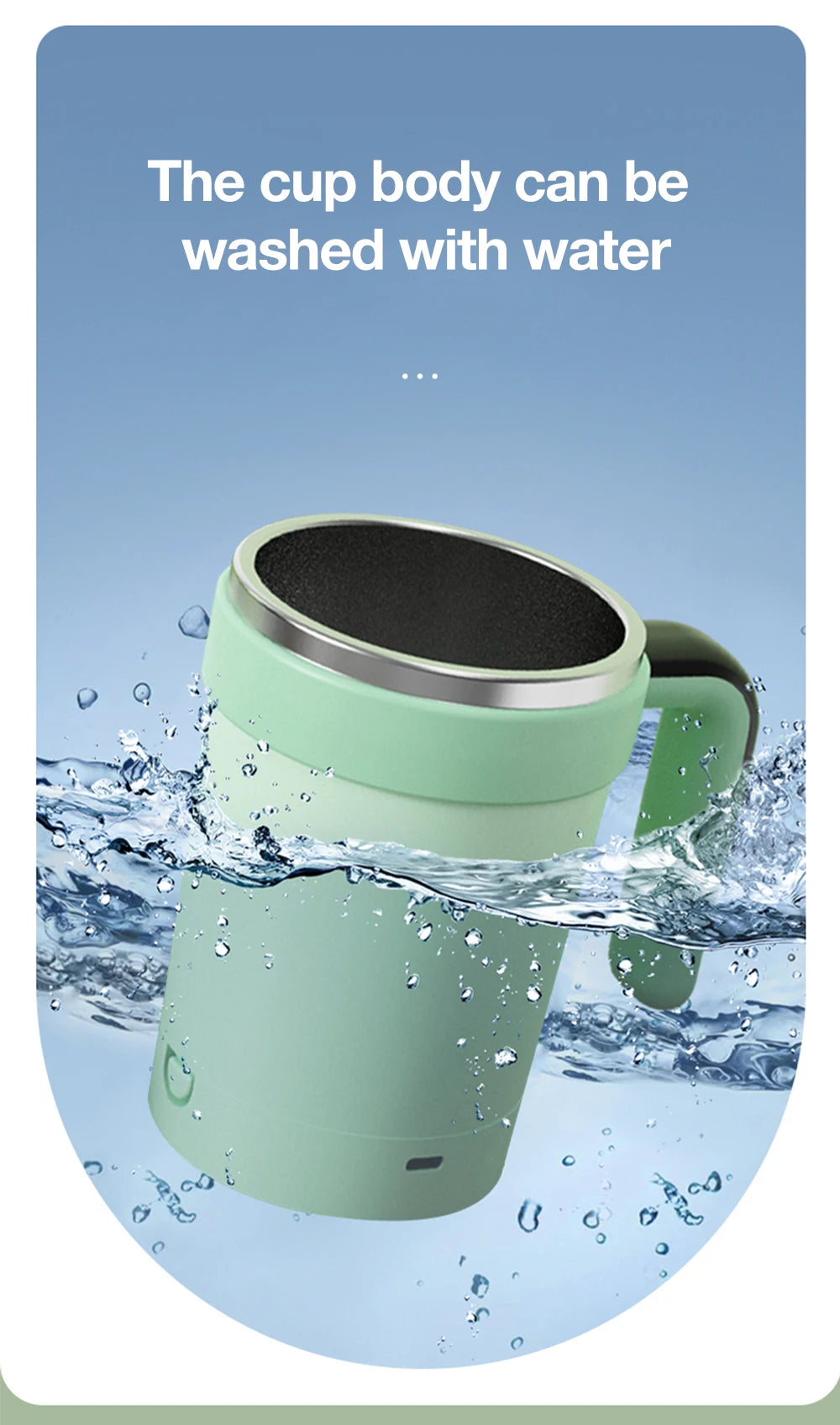 Automatic Stirring Cup Rechargeable Electric Stirring Mugs Magnetic Mixer Stainless Steel Coffee Mug Rotating Magnetic Tumbler