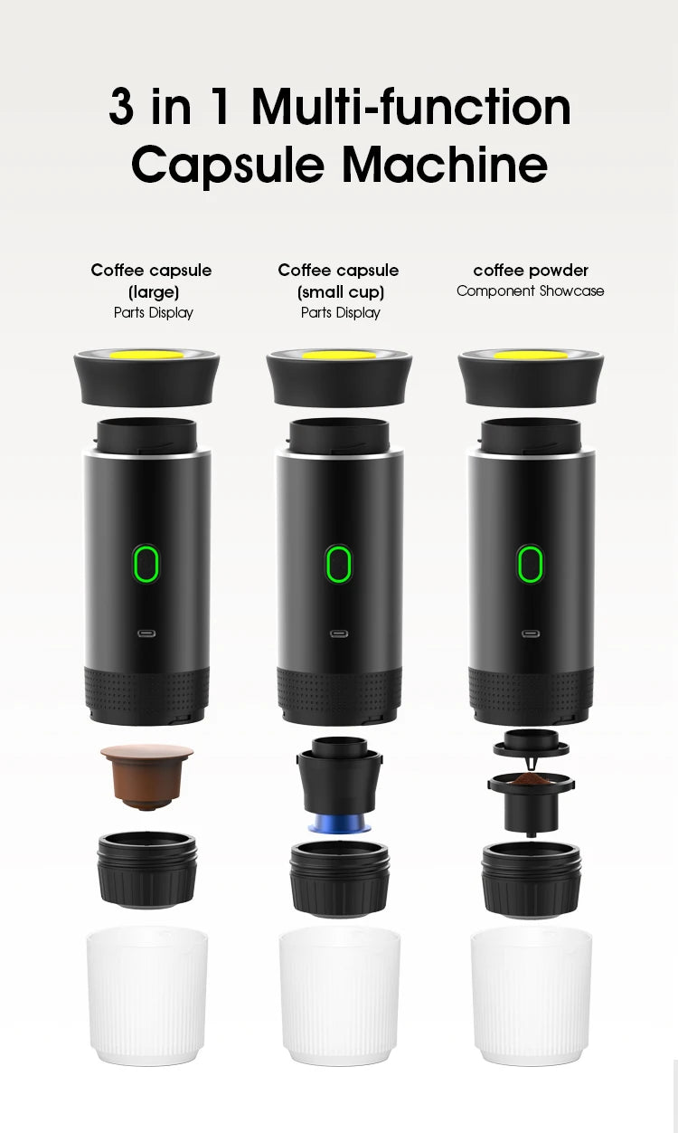 3-in-1 portable and camping espresso machine