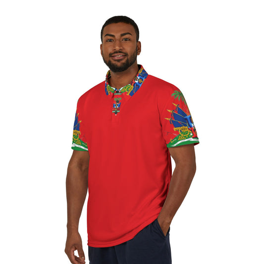 Vibrant Unisex Polo Shirt, Tropical Print Polo SH, Summer Casual Wear, Unique Hawaiian Style, Gift for Him/Her