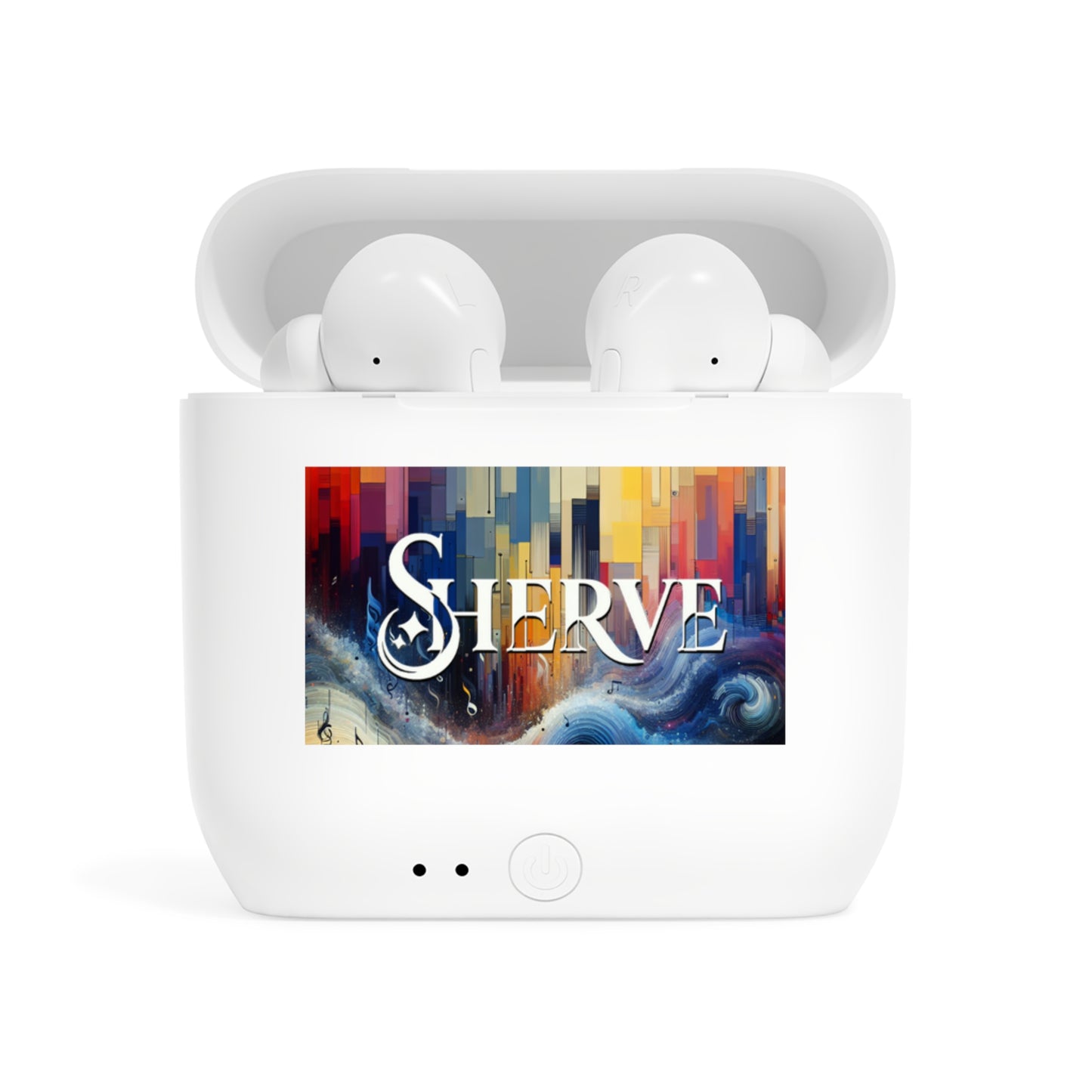Colorful Wireless Earbud Case, Sherve Personalized Earbud Holder, Trendy Earphone Case, Gift for Music Lovers, Unique Tech Accessory