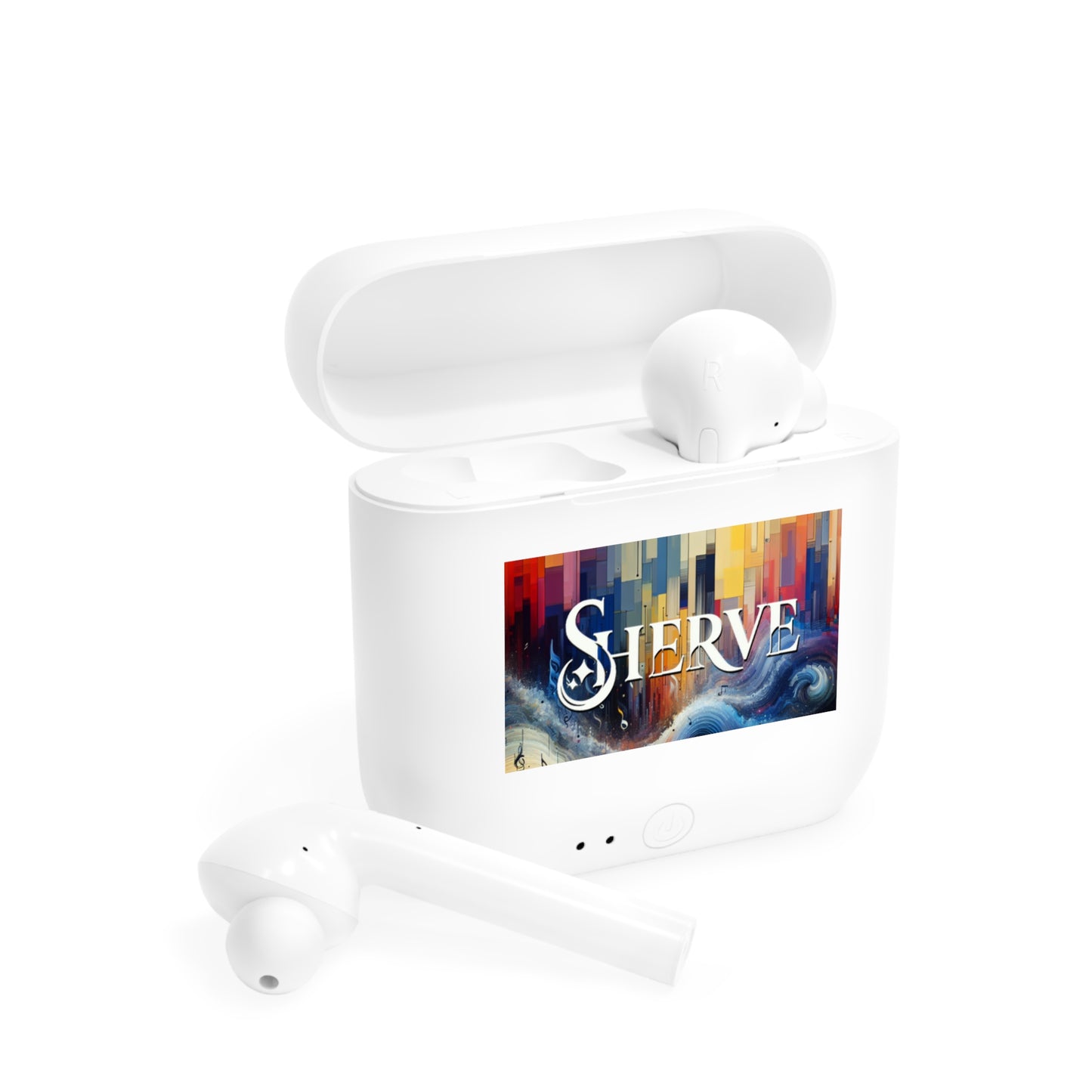 Colorful Wireless Earbud Case, Sherve Personalized Earbud Holder, Trendy Earphone Case, Gift for Music Lovers, Unique Tech Accessory