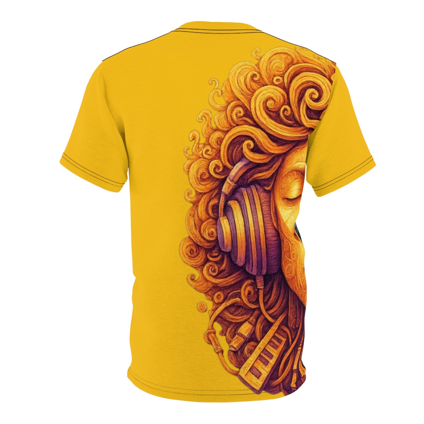 Artistic Unisex Cut & Sew Tee, Unique Graphic Shirt, Gift for Music Lovers,J