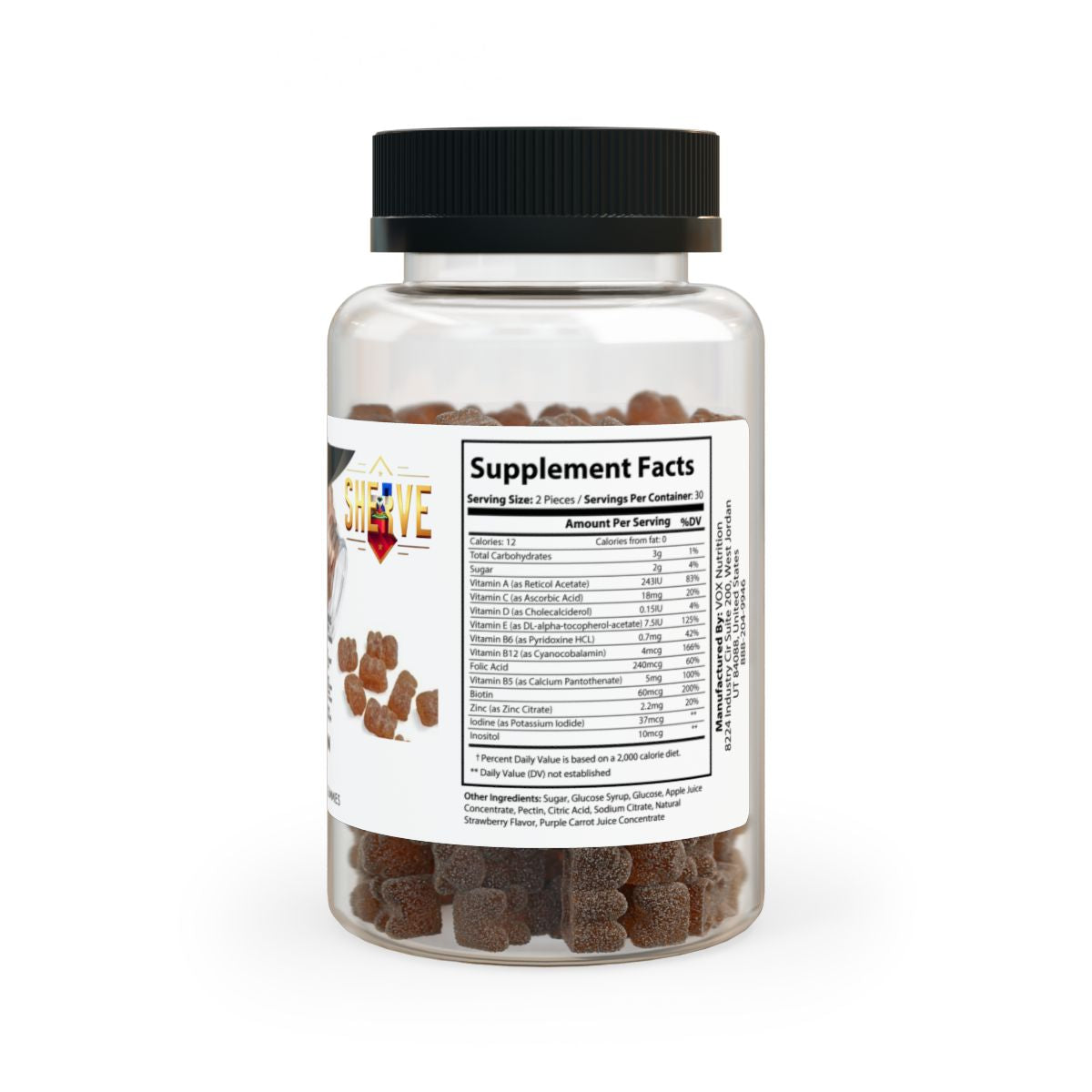 Multivitamin Gummies Sherve for Adults (60 Gummies)
