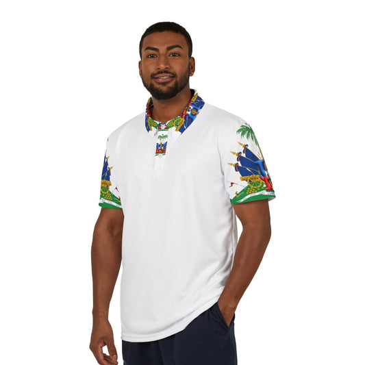 Vibrant Unisex Polo Shirt, Tropical Print Polo SH, Summer Casual Wear, Unique Hawaiian Style, Gift for Him/Her