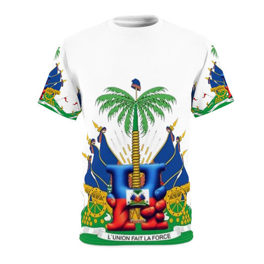 Haitian Heritage Unisex Cut & Sew Tee - L'Union Fait La Force Design.B