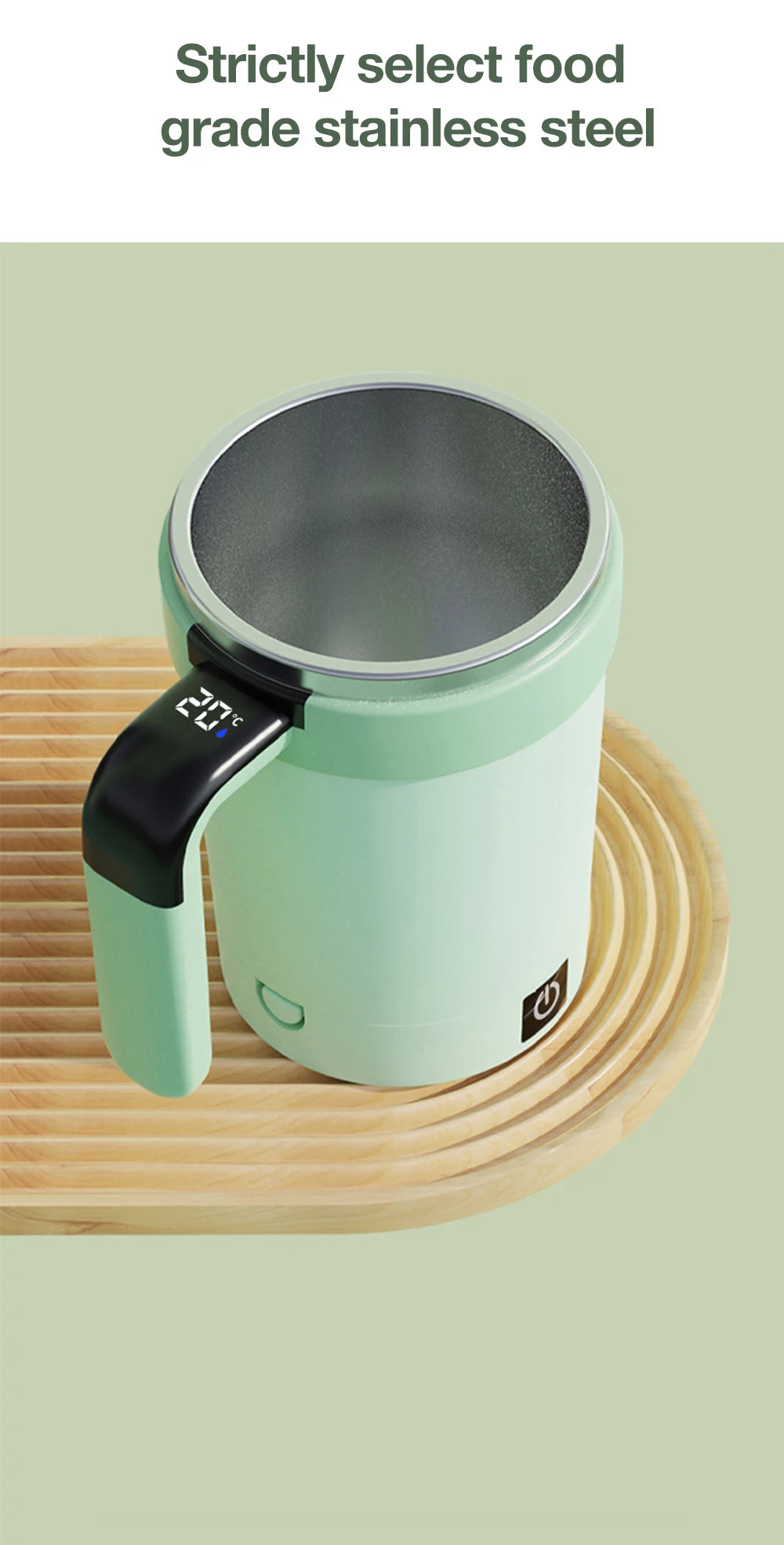 Automatic Stirring Cup Rechargeable Electric Stirring Mugs Magnetic Mixer Stainless Steel Coffee Mug Rotating Magnetic Tumbler