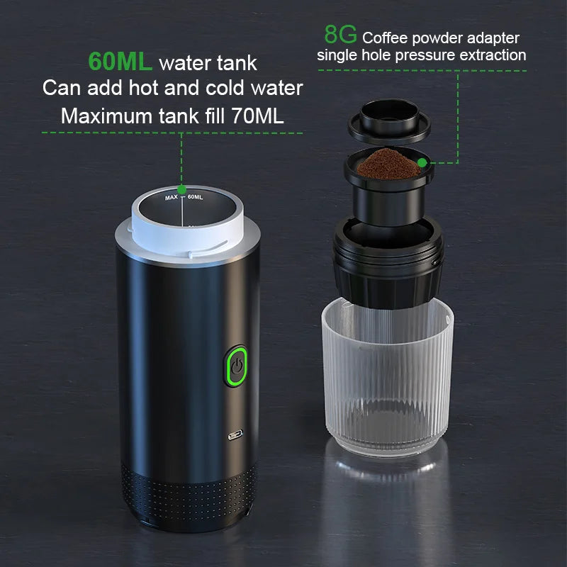 3-in-1 portable and camping espresso machine