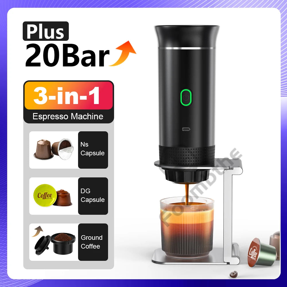3-in-1 portable and camping espresso machine
