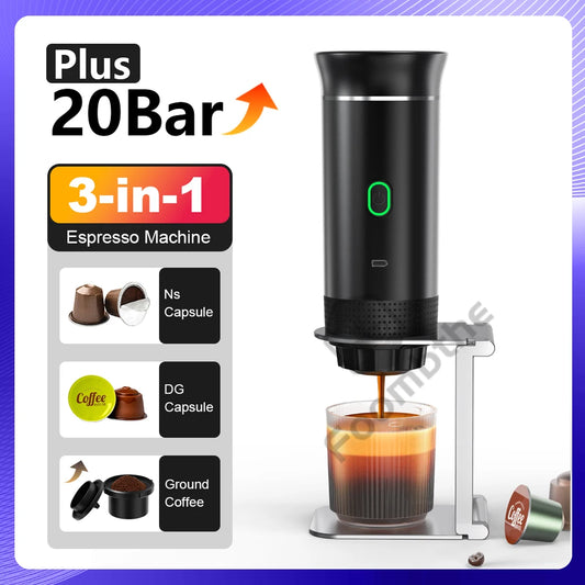 3-in-1 portable and camping espresso machine