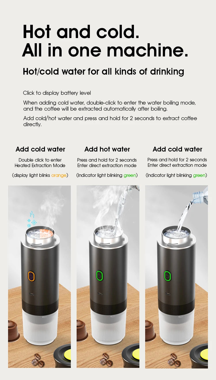 3-in-1 portable and camping espresso machine