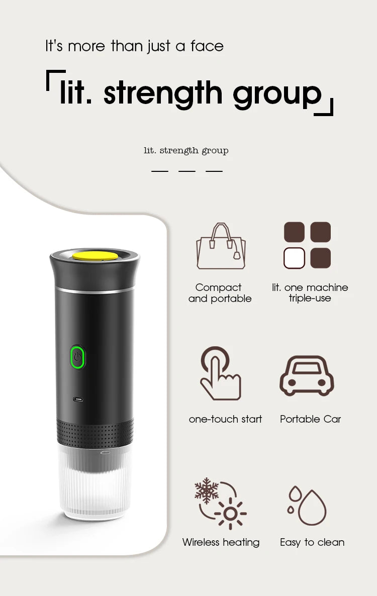 3-in-1 portable and camping espresso machine