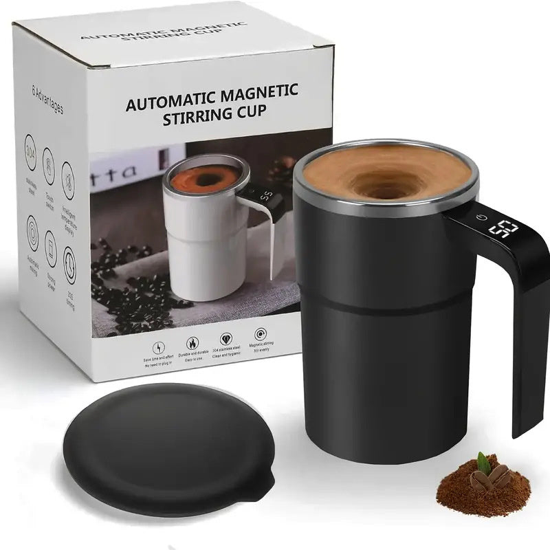 Electric Coffee Mug USB Rechargeable Automatic Magnetic Cup IP67 Waterproof