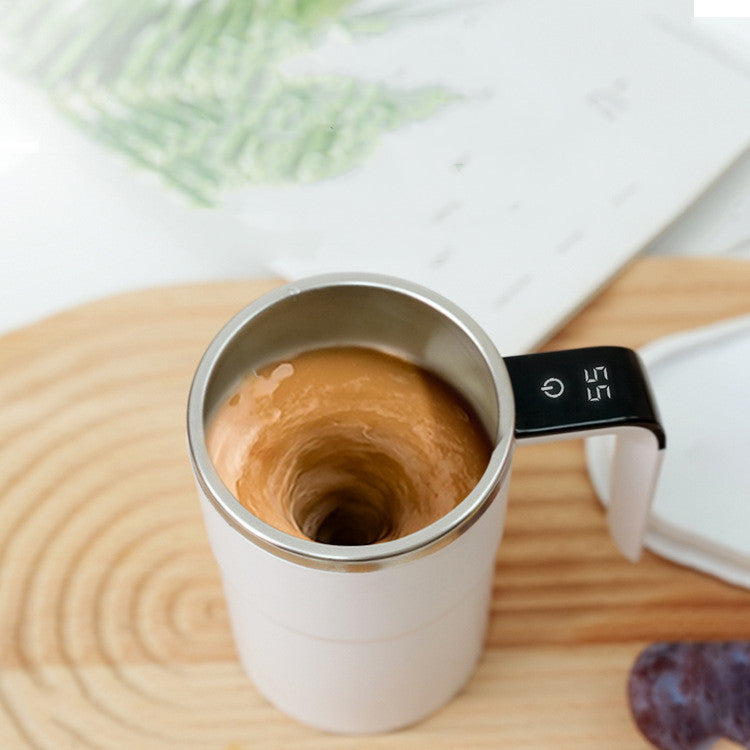 Electric Coffee Mug USB Rechargeable Automatic Magnetic Cup IP67 Waterproof